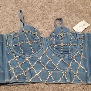 Jean Crop top